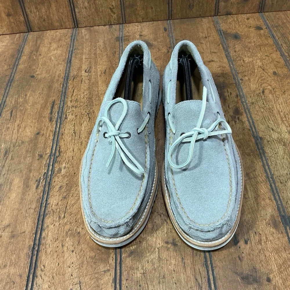 Cole Haan Pinch Rugged Beige Suede Boat Shoes Lace Up Comfort US 10 M C36405